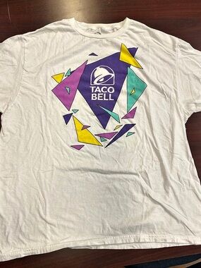 Taco Bell Ripple Junction Taco Bell 90s Retro Geometric Graphic T-Shirt 90s